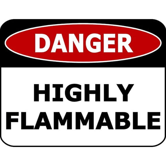 PCSCP Danger Highly Flammable 11.5 inch 9 inch Laminated OSHA Safety Sign