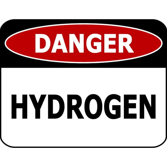 PCSCP Danger Hydrogen 11.5 inch 9 inch Laminated OSHA Safety Sign