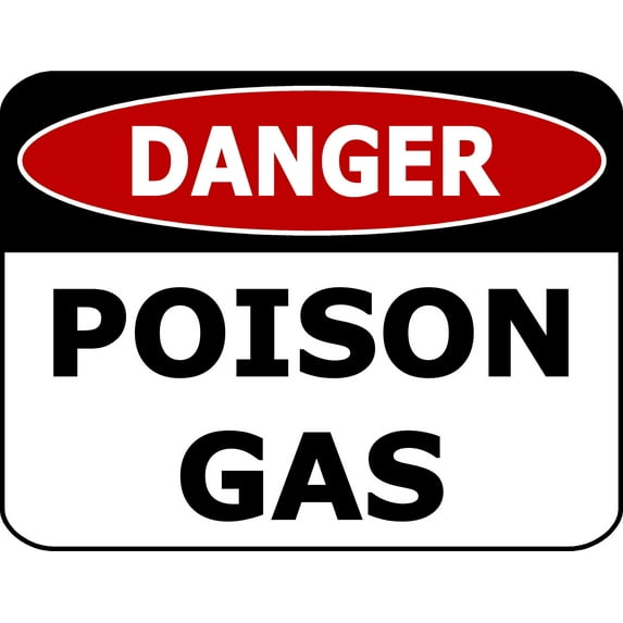 PCSCP Danger Poison Gas 11.5 inch 9 inch Laminated OSHA Safety Sign