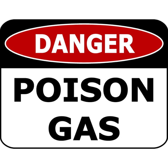 PCSCP Danger Poison Gas 11.5 inch 9 inch Laminated OSHA Safety Sign
