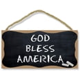 thumbnail image 1 of PCSCP God Bless America 10" L x 5" H Wooden Sign, 1 of 3