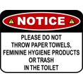 thumbnail image 1 of PCSCP Notice Please Do Not Throw... Laminated Sign, 2 oz, 11.5" x 9", Pack of 1, 1 of 2