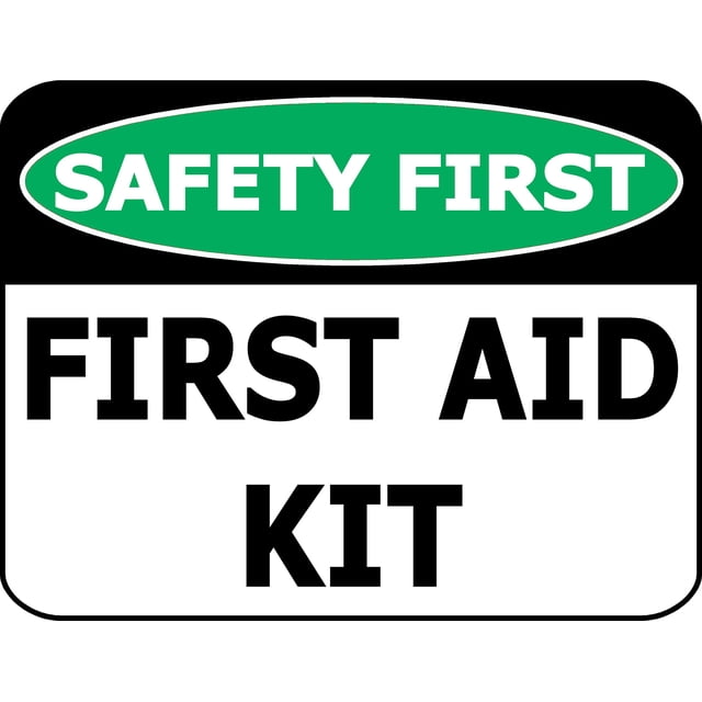 Operating First Aid Osha Sign PCSCP Safety First First Aid Kit 11.5 inch by 9 inch Laminated OSHA ...