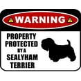 thumbnail image 1 of PCSCP Warning Property Protected by a Sealyham (SILHOUETTE) 11.5 inch x 9 inch Laminated Dog Sign, 1 of 2