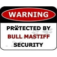 thumbnail image 1 of PCSCP Warning Protected by Bull Mastiff Security 11.5 inch by 9 inch Laminated Dog Sign, 1 of 1