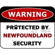 PCSCP Warning Protected by Newfoundland Security 11.5 inch by 9 inch Laminated Dog Sign