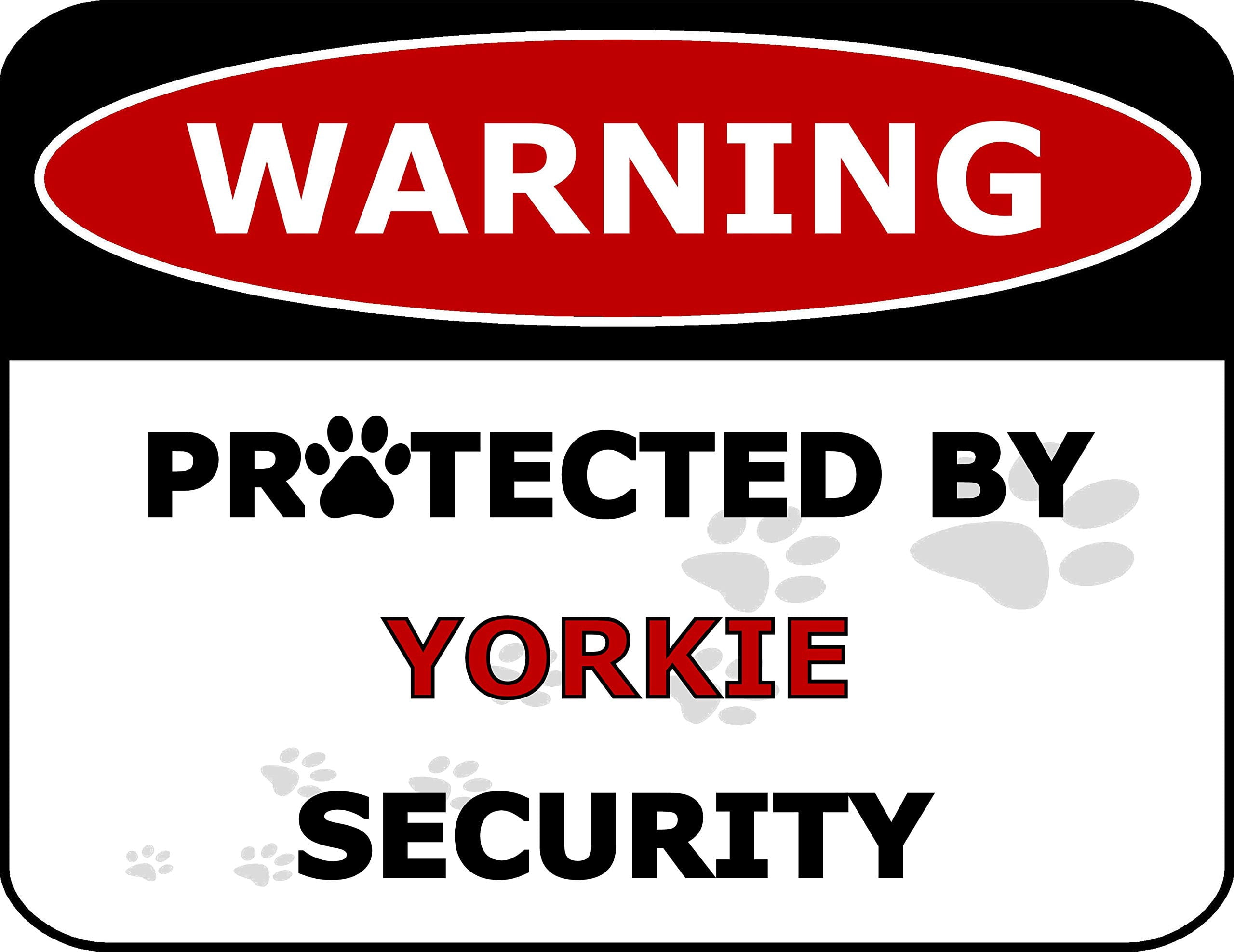 PCSCP Warning Protected by Yorkie Security 11.5 inch by 9 inch ...
