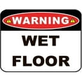 thumbnail image 1 of PCSCP Warning Wet Floor 11 inch by 9.5 inch Laminated Sign, 1 of 2