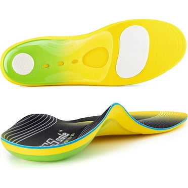 PCSsole Heavy Duty High Arch Support Insoles for Men and Women - 220+ lbs Strong Arch Support with Comfort Gel - Plantar Fasciitis Relief
