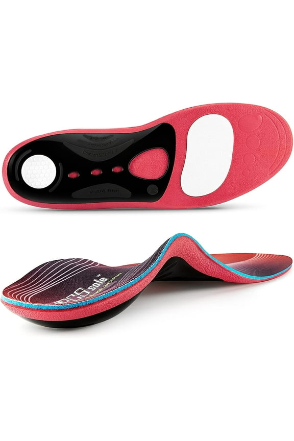 Heavy Duty Support Pain Relief Insoles- 220+ lbs High Arch Support Insoles with Comfort Gel for Men and Women,Flat Feet Orthotic Insert,Work Boot Insoles for Plantar Fasciitis,Foot Pain