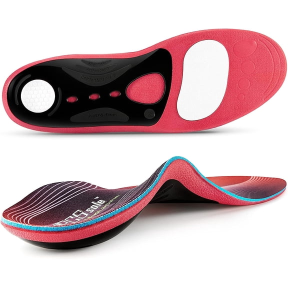 PCSsole Heavy Duty Support Pain Relief Insoles- 220+ lbs High Arch Support Insoles with Comfort Gel for Men and Women,Flat Feet Orthotic Insert,Work Boot Insoles for Plantar Fasciitis,Foot Pain