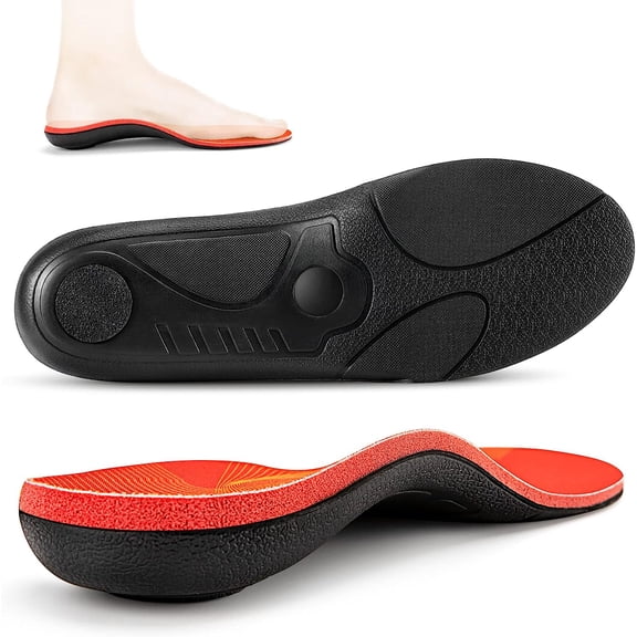 PCSsole High Arch Support Insoles for Plantar Fasciitis Men Women,Orthotics Pain Relief Inserts for Flat Feet,Work Boot Shoe Insole,Super Soft Insoles with Max Cushion