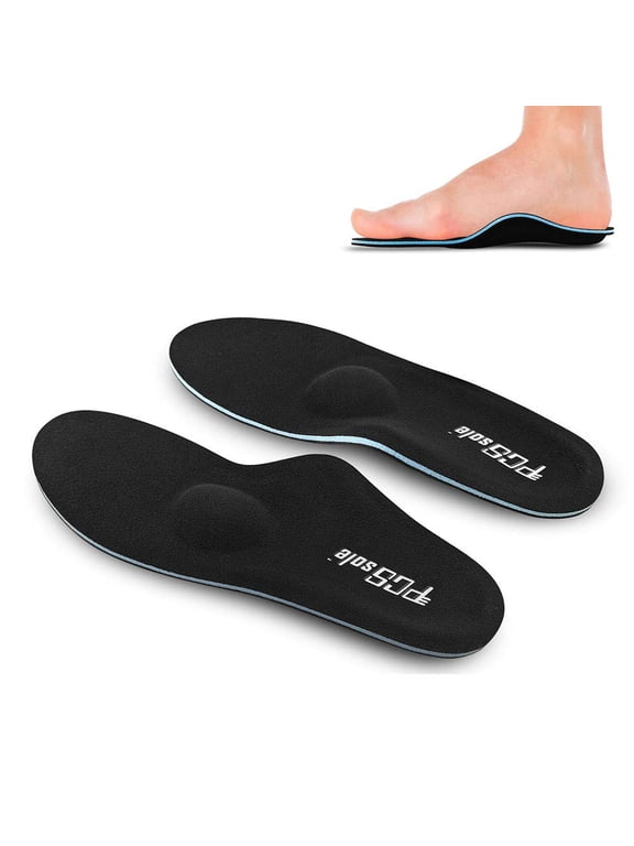 High Arch Support Orthotics Sole Insole, Inserts for Moderate Flat Foot,Plantar Fasciitis,Over Pronation,Feet Pain,Heel Pain,Toe Pain,Memory Foam Comfortable Insoles