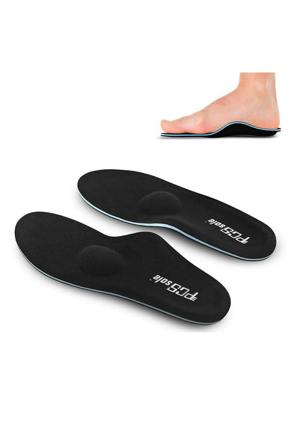 High Arch Support Orthotics Sole Insole, Inserts for Moderate Flat Foot,Plantar Fasciitis,Over Pronation,Feet Pain,Heel Pain,Toe Pain,Memory Foam Comfortable Insoles