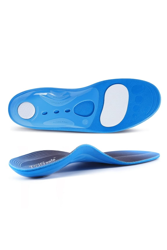 Orthotic High Arch Support Insoles, Comfort Gel Work Boot Insert for Flat Feet, Plantar Fasciitis, Feet Pain, Heel Spur Pain,Metatarsalgia,Over Pronation for Men and Women(24cm)