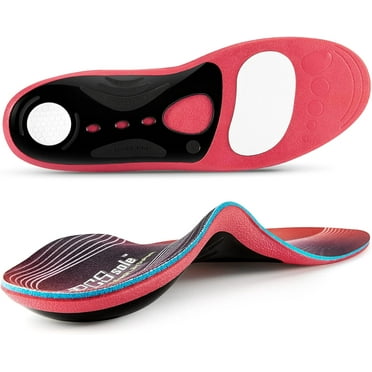 PCSsole Plantar Fasciitis Insoles - 220+lbs Heavy Duty High Arch Support Inserts Comfort Arch Support Insoles with Shock Absorbing Gel - Flat Feet - Orthotic Foot Pain Relief Insoles for Men Women