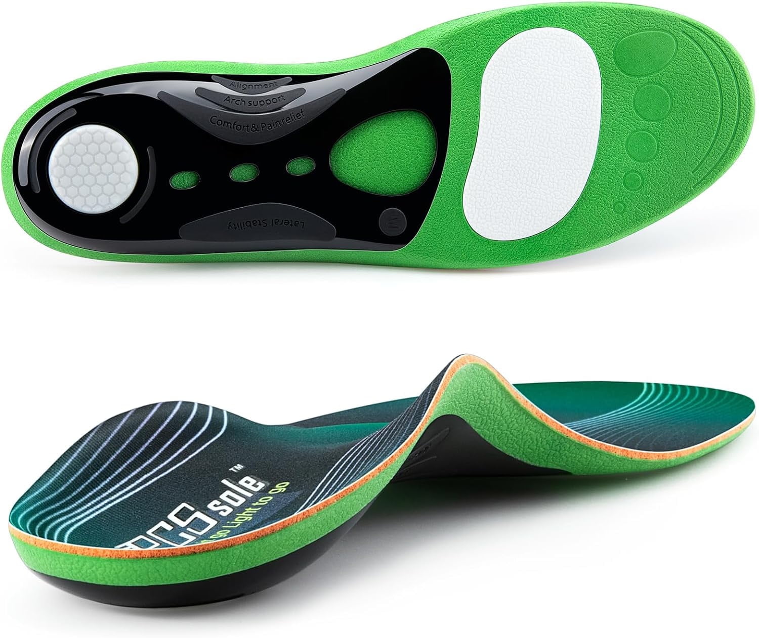 Solette Ortopediche Welnove Per Fasciite Plantare - Supporto Arco Alto, Per Dolore Piedi E Schiena - Uomo E Donna (Taglia L) - Foto 7