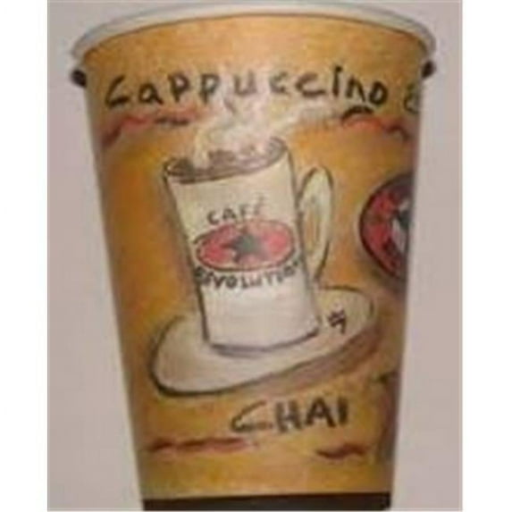 PCT D12THCREV 10 oz Coffee Revolution Tall Paper Hot Cup