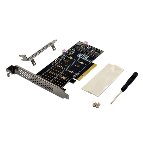 PClE to M.2 NVME Expansion Card Desktop PC PCI Express X8 Adapter Card with M Key Nvme Interface for 2230-22110 SSD
