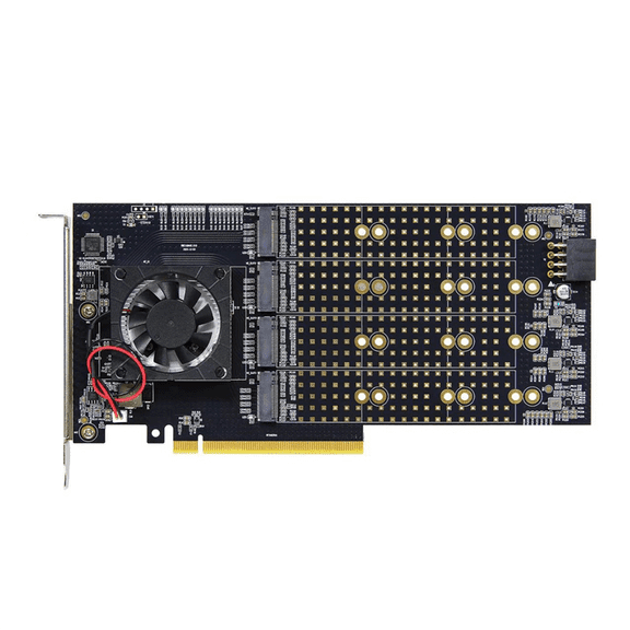 PCle 3.0 to M.2 NVME 8-Disk Expansion Card, PLX8749 Free Drive, Free Main Board Split, 8 Disk M.2 NVME Expansion Card