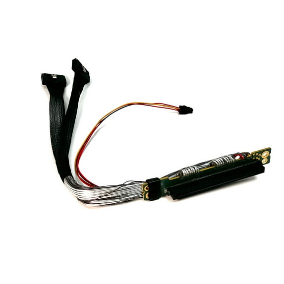 PCle X16 164 Pin to 2 X MCIO 74 Pin Cable 250mm
