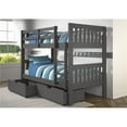 thumbnail image 1 of PD-1010-3DG-TT-505 Twin Over Mission Bunk Bed with Storage Drawers, Dark Grey, 1 of 1