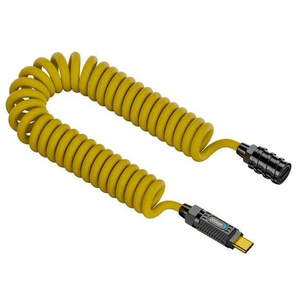 PD 140W Splicing Fast Charging Data Cable 20Gbps 8K HD USB C to C Spring Cable Type C Scalable Extender Cord