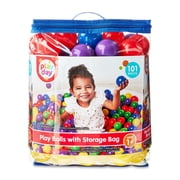 Play Day 100 Multi-Colored Plastic Play Balls 2.5, 1 Years and Up