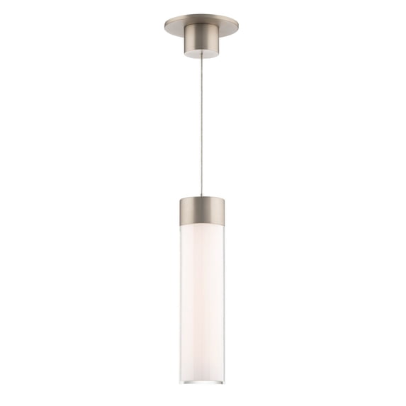 PD-240212-CS-BN WAC Limited Twist-N-Lite - 13W 1 LED Cylinder Mini Pendant-12 Inch Tall and 5 Inch Wide-Brushed Nickel Finish