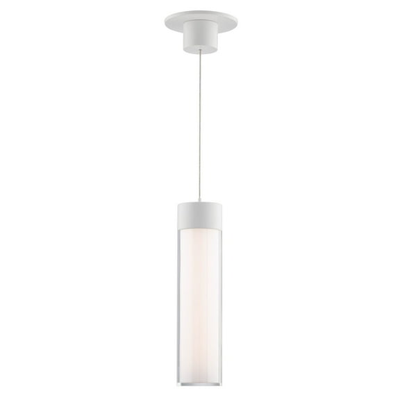 PD-240212-CS-WT WAC Limited Twist-N-Lite - 13W 1 LED Cylinder Mini Pendant-12 Inch Tall and 5 Inch Wide-White Finish