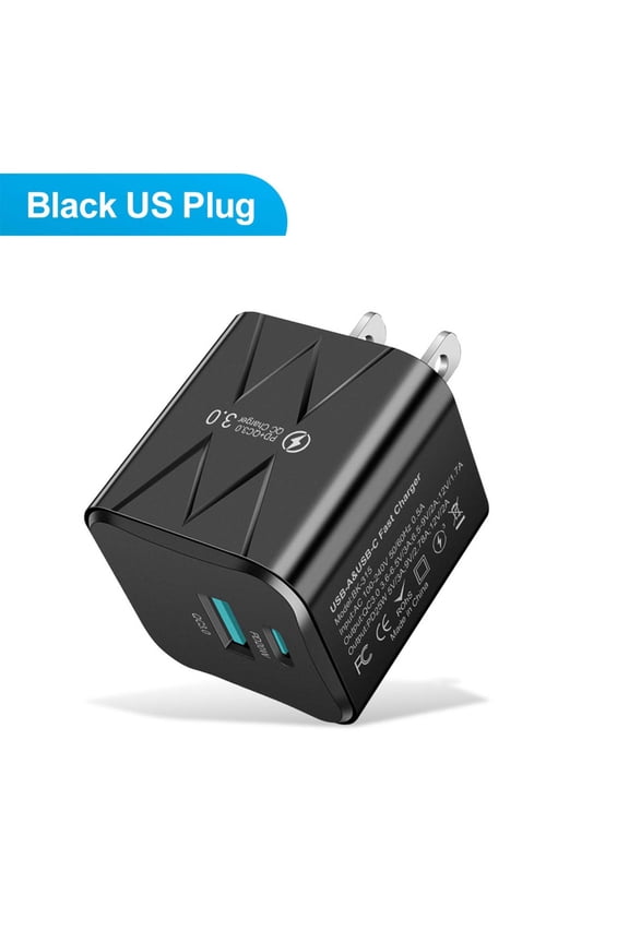 PD 25W USB‑C Fast Wall Charger With QC 3.0, Compact Multiport Block For Phones And Tablets, Multiple Protection Safety, Low‑Temperature Charging, Universal Compatibility, Travel‑Friendly Design