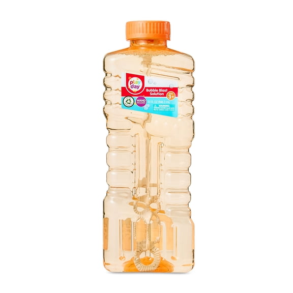 Play Day Bubble Blast Solution, 32 fl oz, Bubble Wand Included