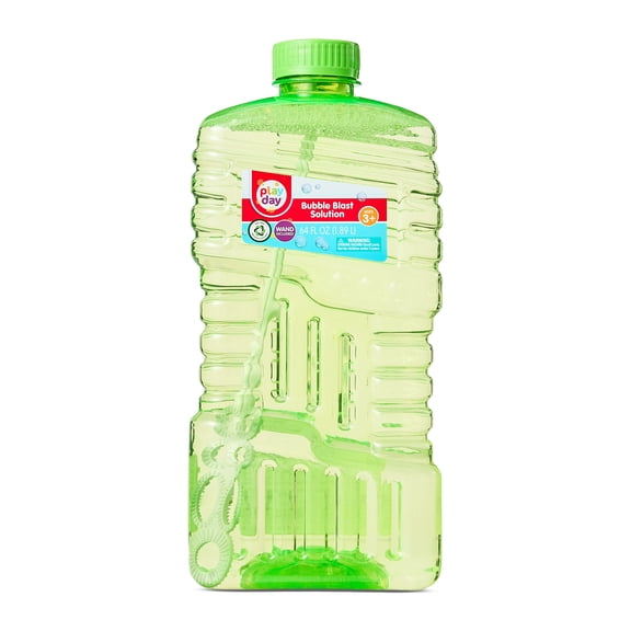 Play Day Bubble Blast Solution with Wand, 64 fl oz Bottle