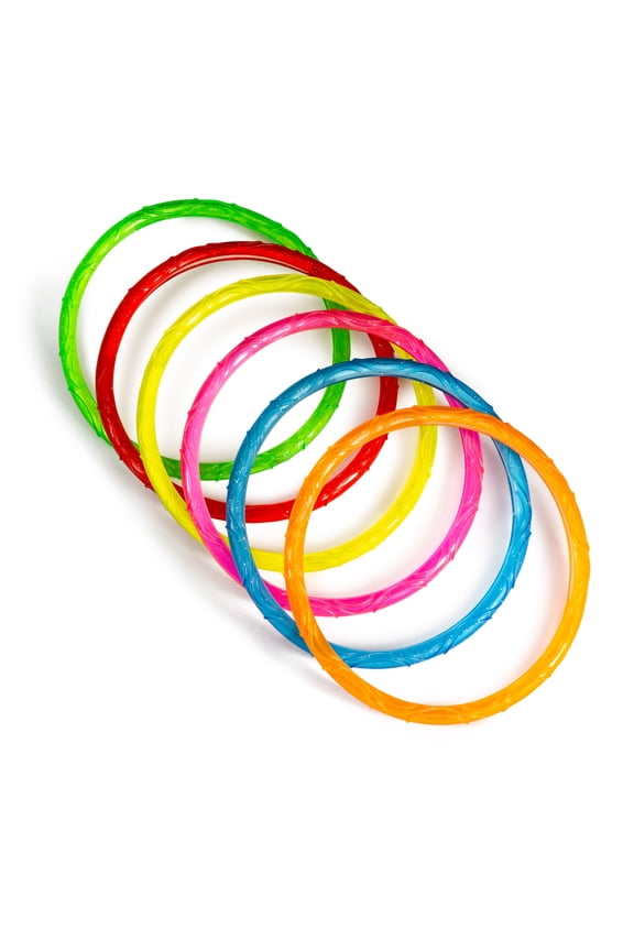Sparkly Pool Ring Diving Set for Children, Multi-Color, 6 Rings