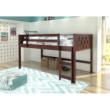 PD-715TCP Twin Size Mission Low Loft with Slide in Dark Cappuccino
