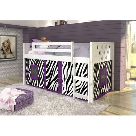 PD-780ATW-Z Twin Size Circles Low Zebra Tent Loft in White
