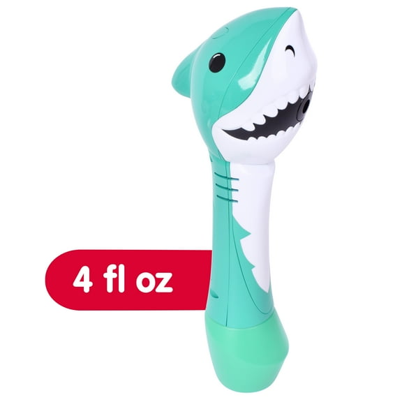 Play Day Shark Bubble Wand with Lights and Sounds, 4oz Solution - Unisex, 2AA Children Ages 3+