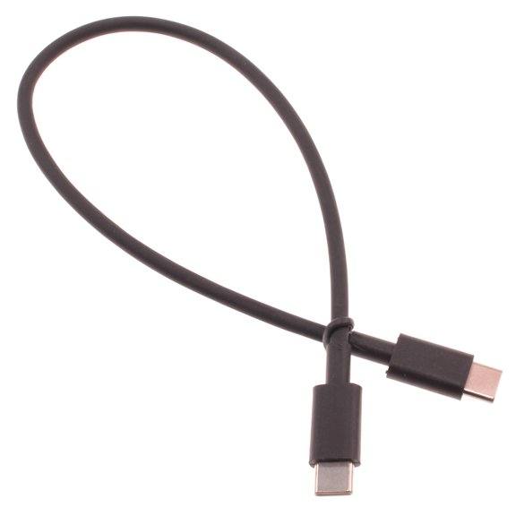 PD Fast Charge 1ft Short USB-C Cable for LG Premier Pro Plus (L455DL) - Cord Power Wire Type-C to Type-C Sync Black