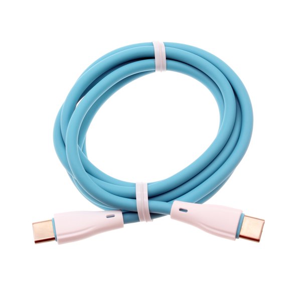 PD Fast Charger Cord 4ft USB-C Cable for Google Pixel 9 Pro Fold - Power Wire (Type-C to Type-C) Sync Blue for Pixel 9 Pro Fold