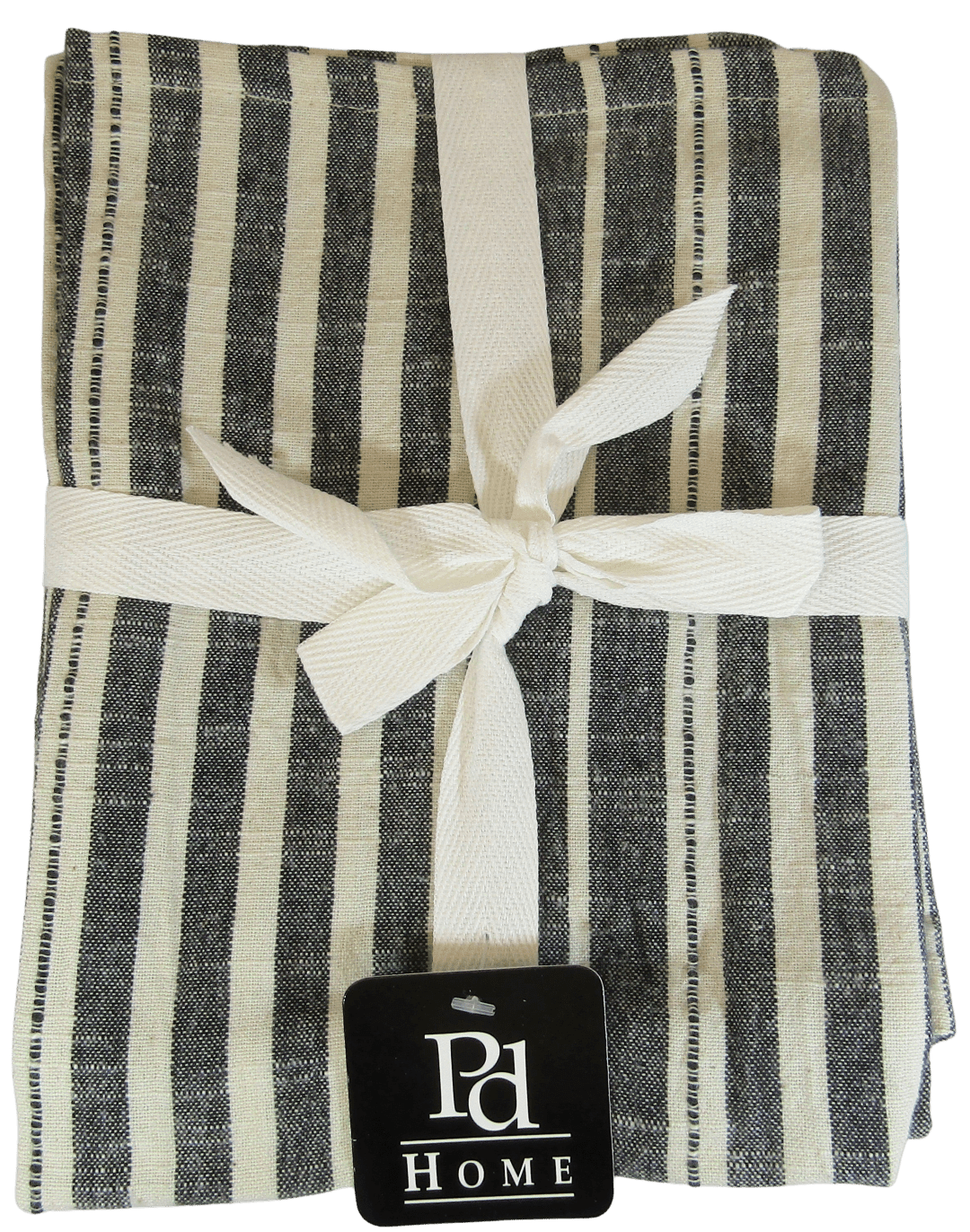 PD Home & Garden Set of Two Grey Stripe Kitchen Farmhouse Cotton Dish