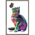thumbnail image 1 of PD Moreno - Cat and Butterfly Wall Poster, 22.375" x 34", Framed, 1 of 3
