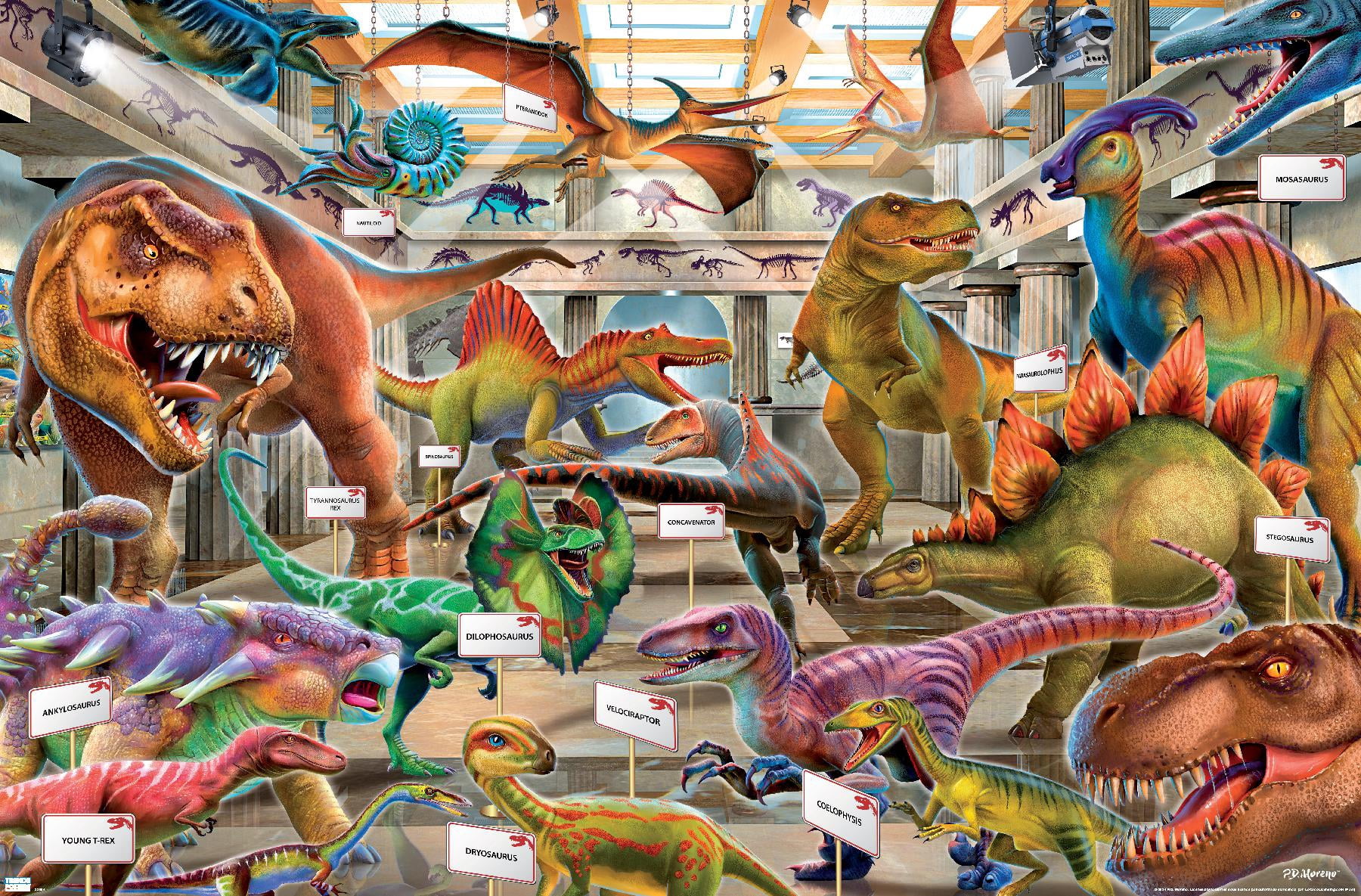 PD Moreno - Dinosaur Museum Wall Poster, 22.375" x 34"