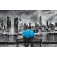 thumbnail image 1 of PD Moreno - Fine Art - Blue Umbrella Wall Poster, 22.375" x 34", 1 of 4