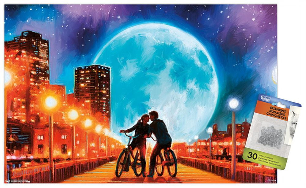 PD Moreno - Fine Art - Love by the Moon Wall Poster with Pushpins, 14.725" x 22.375"