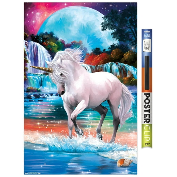 PD Moreno - Fine Art - Unicorn Wall Poster, 22.375" x 34"
