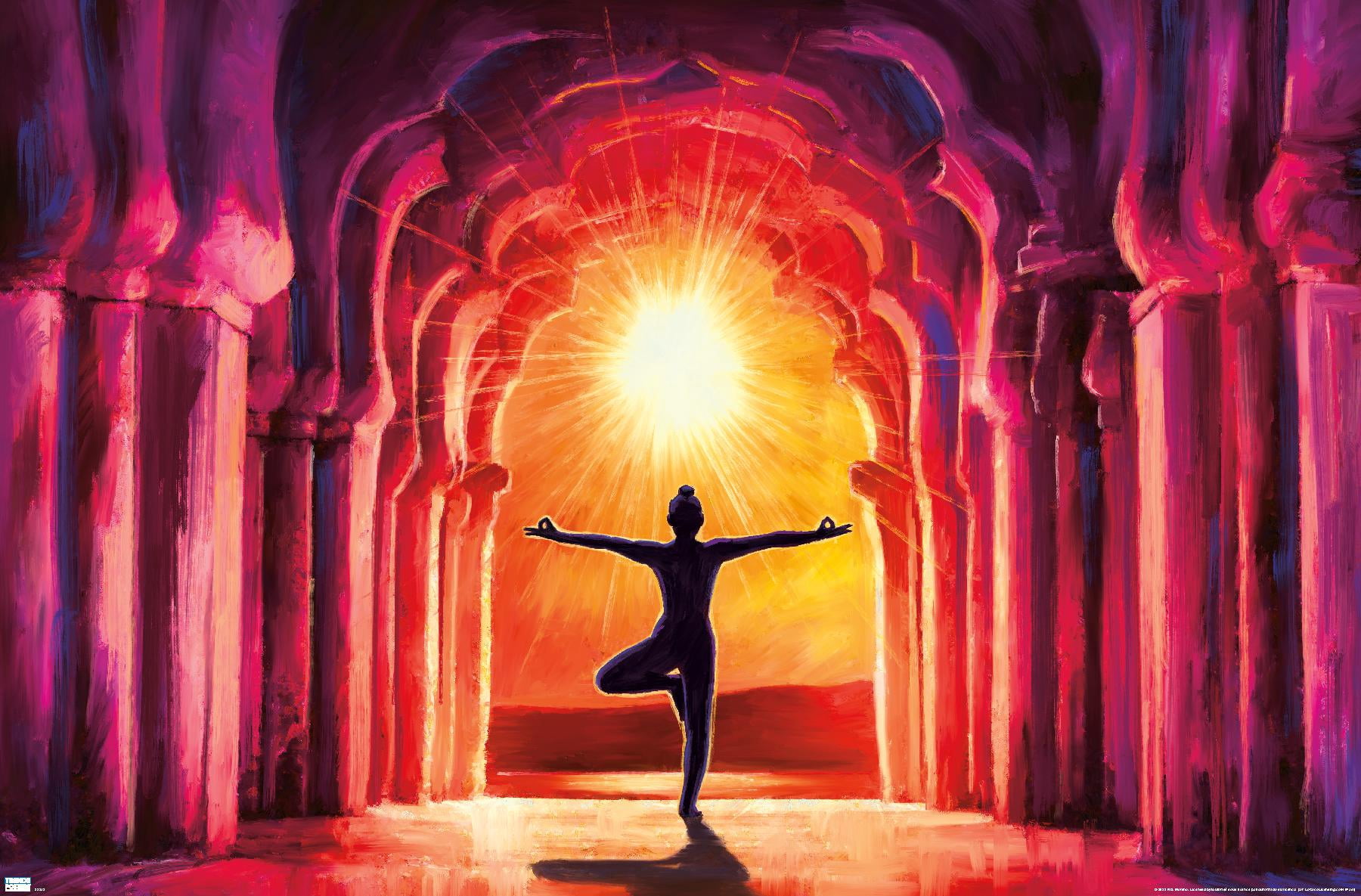 PD Moreno - Fine Art - Yoga Morning Sun Wall Poster, 14.725" x 22.375"