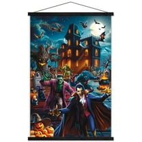PD Moreno - Halloween Monsters Wall Poster with Magnetic Frame, 22.375" x 34"