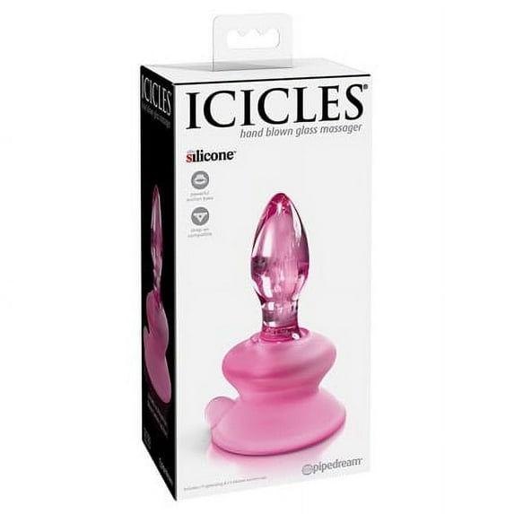 PD Product Icicles No. 90 - Glass Suction Cup Anal Plug Anal Sex Toys - Pink