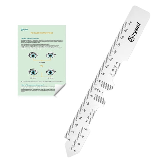 PD Ruler with Instruction Manual - Pupillary Distance Ruler for Pupil Distance Measuring, PD Measurement Tool for Prescription Eyeglasses, Include Eye Care Tips