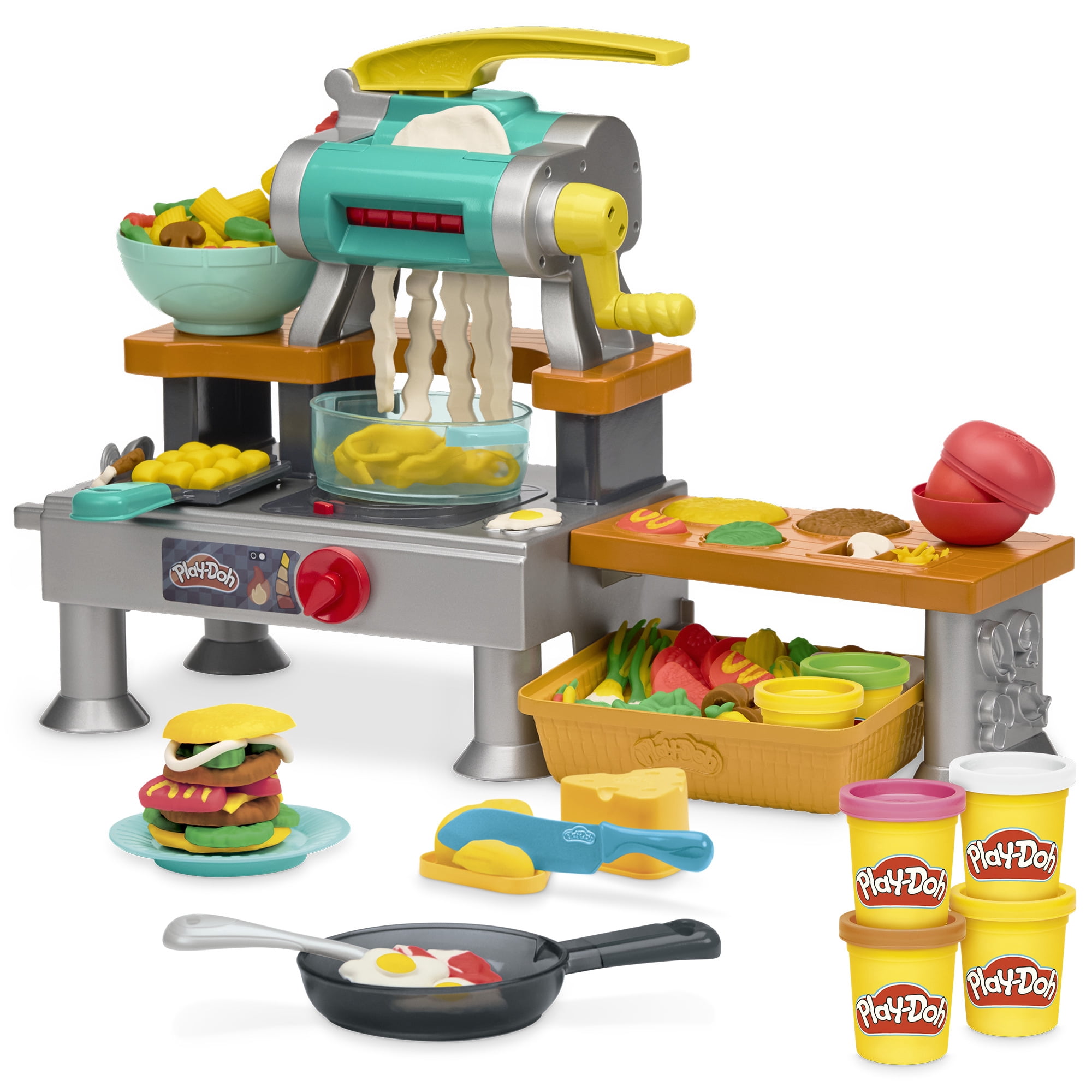 Play-Doh Super Sizzlin' Kitchen Playset with Toy Cooking Sounds for Kids Ages 3 and up